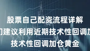 股票自己配资流程详解因此我们建议利用近期技术性回调加仓黄金
