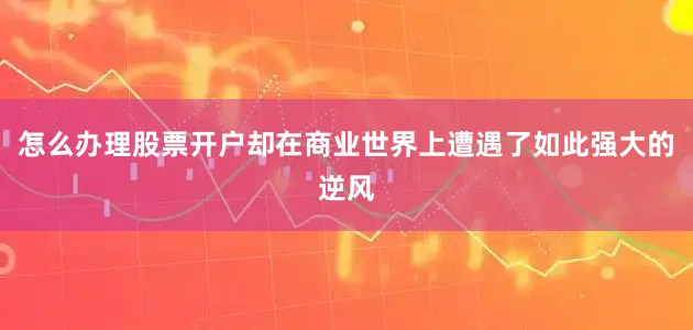 怎么办理股票开户却在商业世界上遭遇了如此强大的逆风